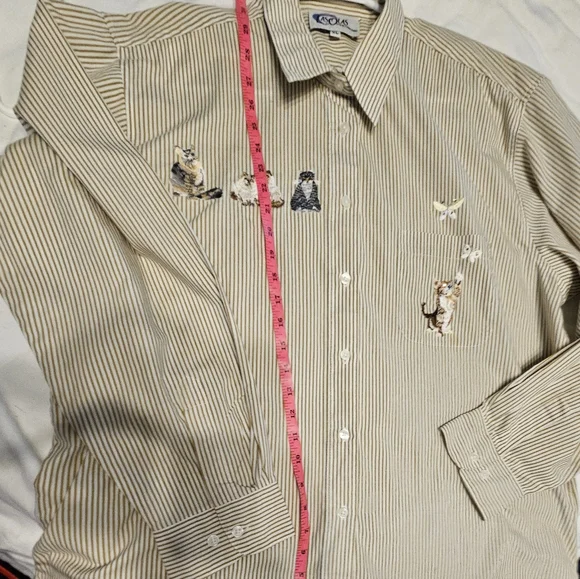 Vintage Las Olas Wearable Art W/ 7 Glitter Eyed Persian And Other Cats - Picture 10 of 16